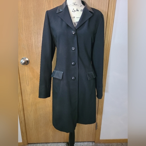 Hugo Buscati Collection Vegan Leather Snakeskin Longline Blazer Trenchcoat - Picture 1 of 4